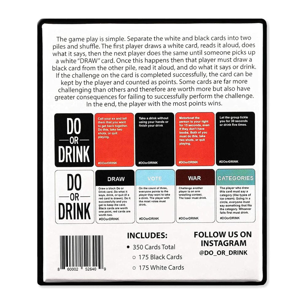 Do Or Drink Card Game