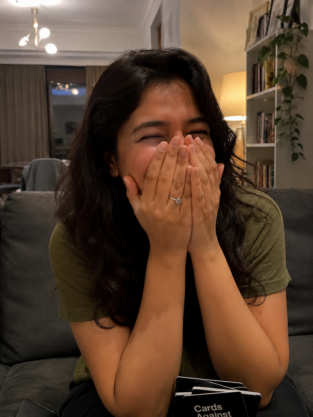 A player reacting in disbelief