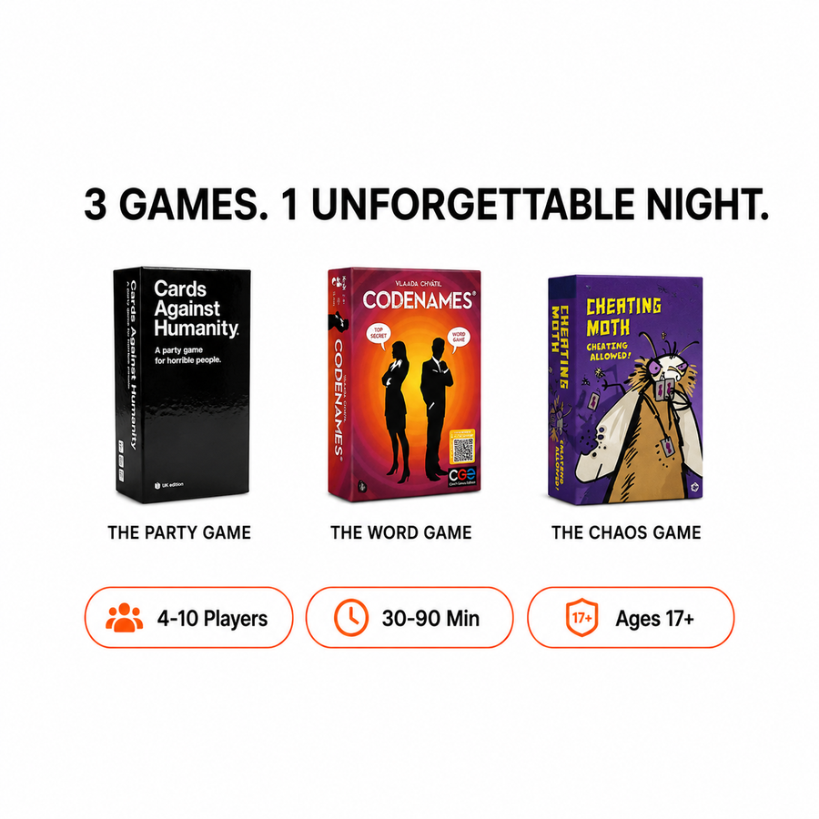 All three games unboxed