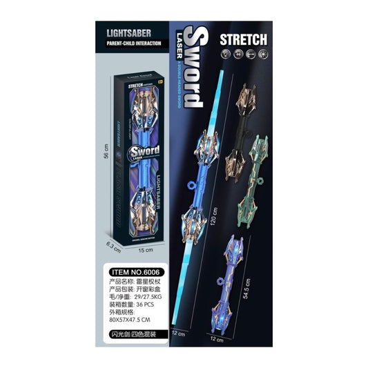 Light Up Laser Double Headed Sword with Sound