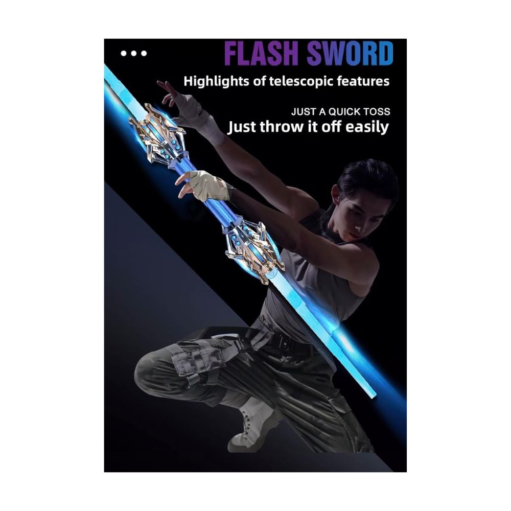 Light Up Laser Double Headed Sword with Sound