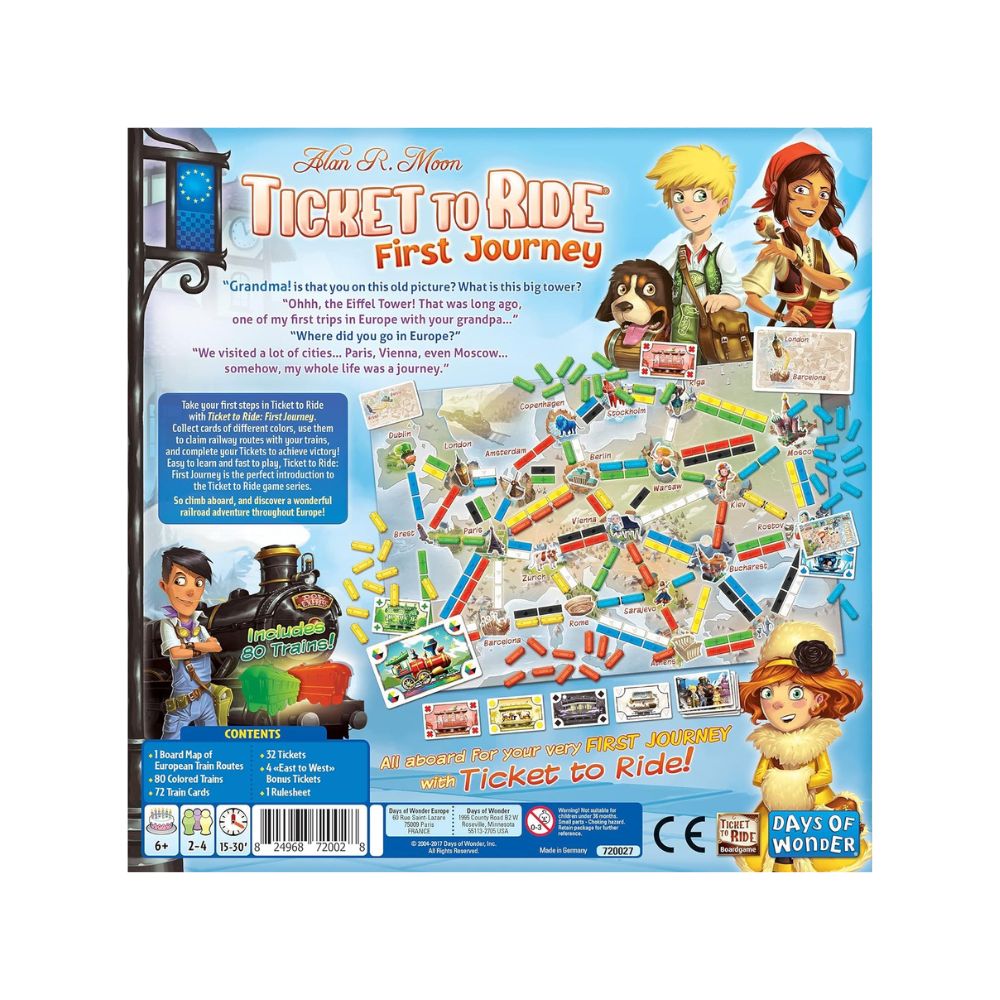 Ticket To Ride First Journey Europe Board game