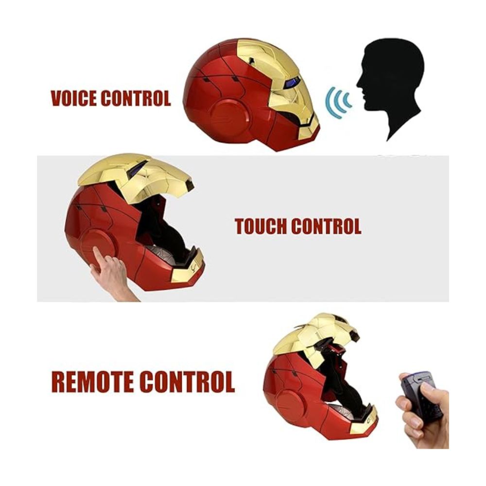 Iron-Man MK 5 Wearable Electronic Helmet: Voice & Remote Controlled