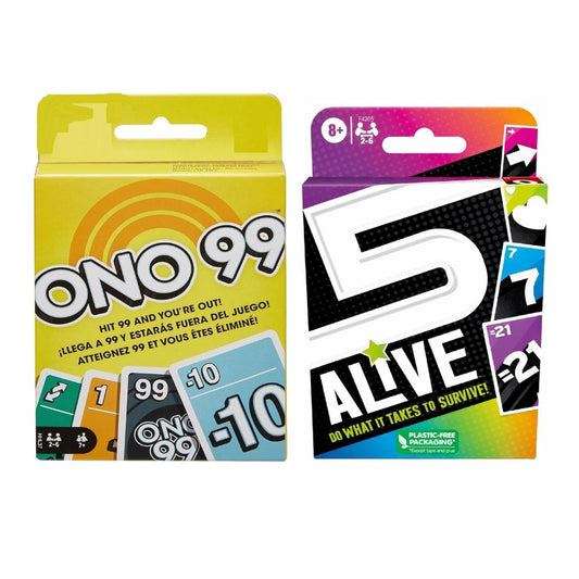 ONO 99 & 5 Alive Card Game Combo
