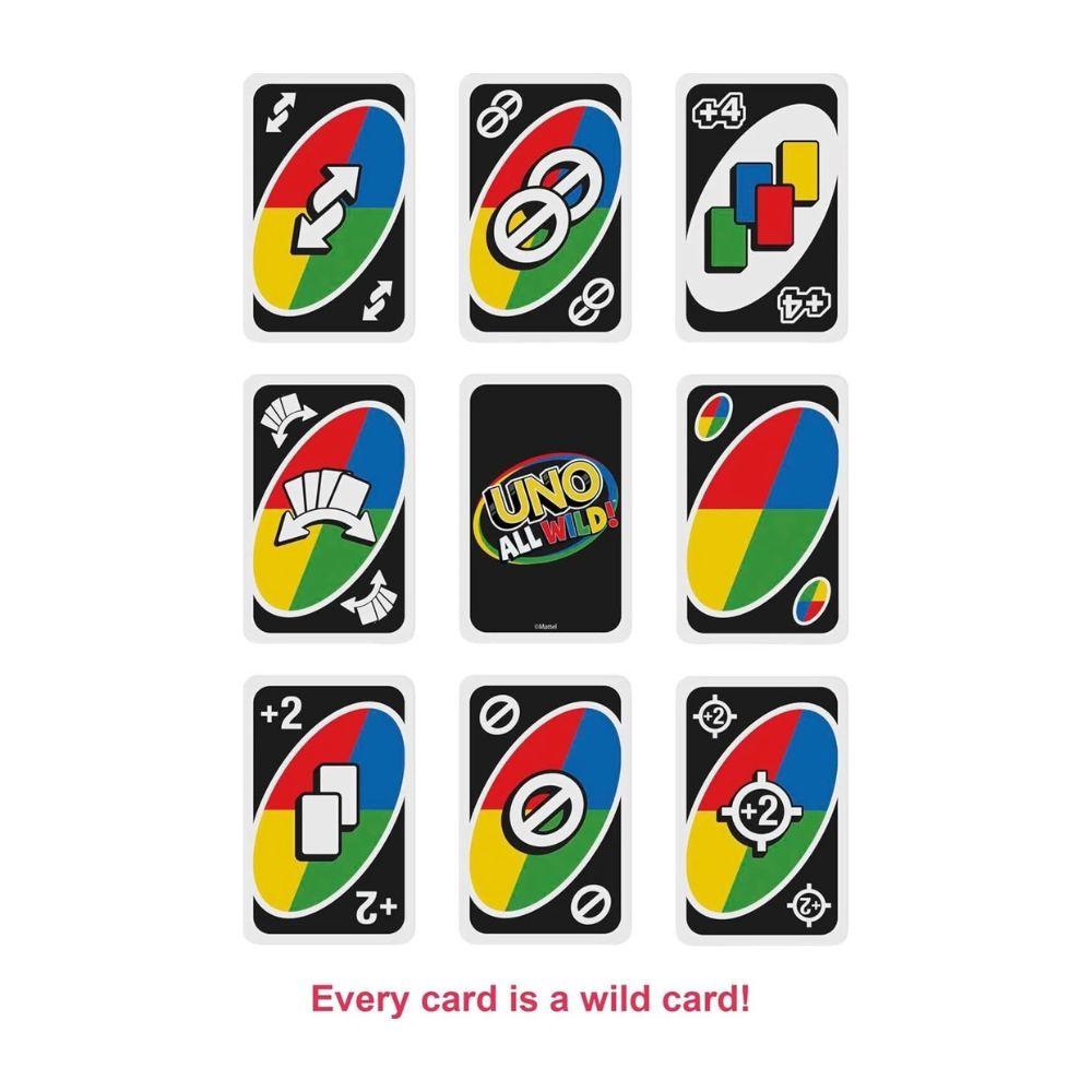 Uno Flex & Uno All Wild Combo Card Game