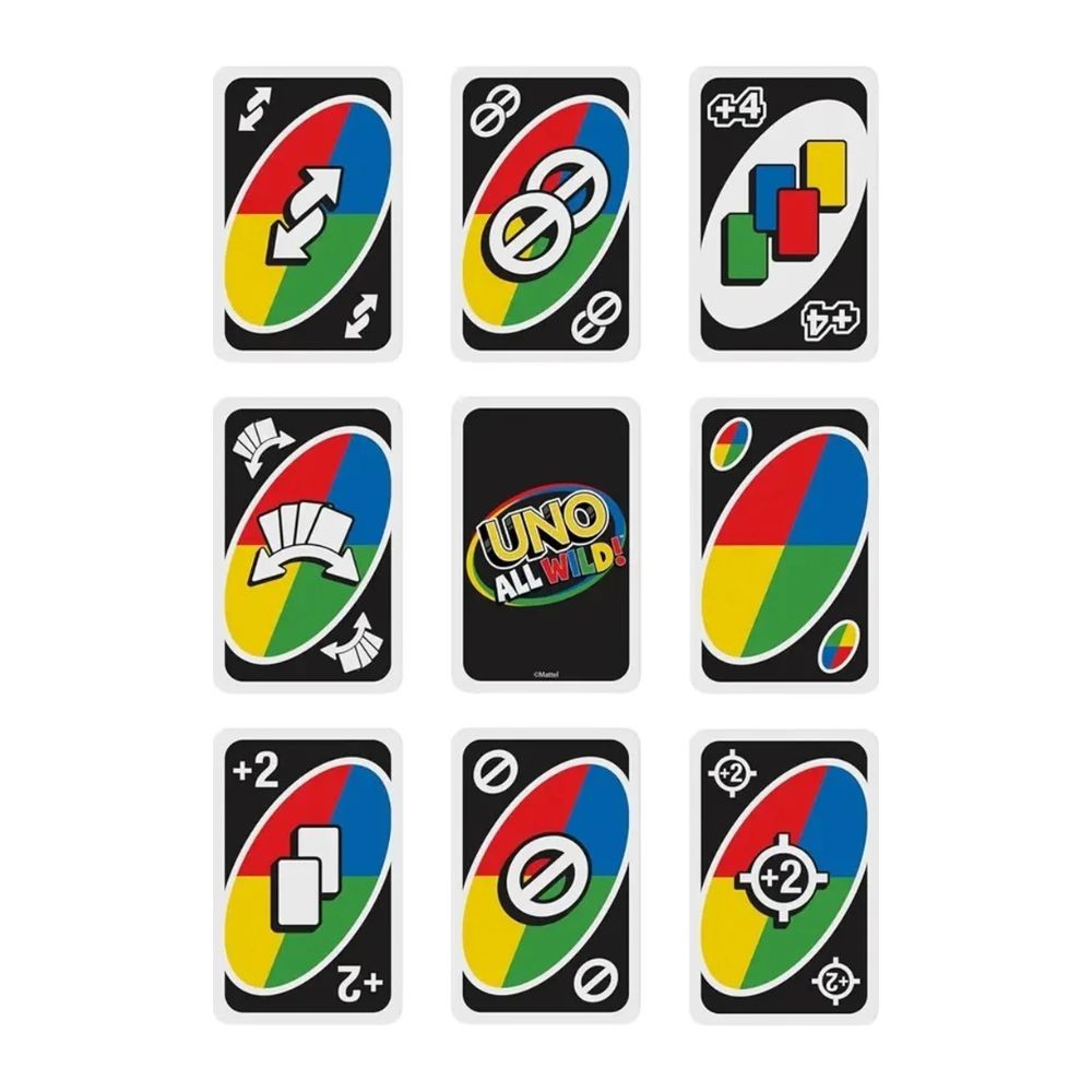Uno All Wild & Uno Teams Combo Card Game